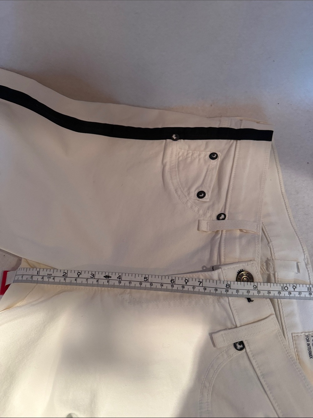 Rag & Bone White Tux Jeans with Black Side Stripes 26 - Picture 9 of 9